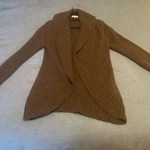 Vince chocolate brown shawl sweater